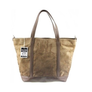 Sac shopping Sac étudiante Cuir velours PARME II N1083 Beige