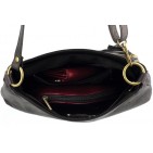 Sac bandoulière Cuir noir PALERME N1086 Sac en cuir PRIX DU WEB