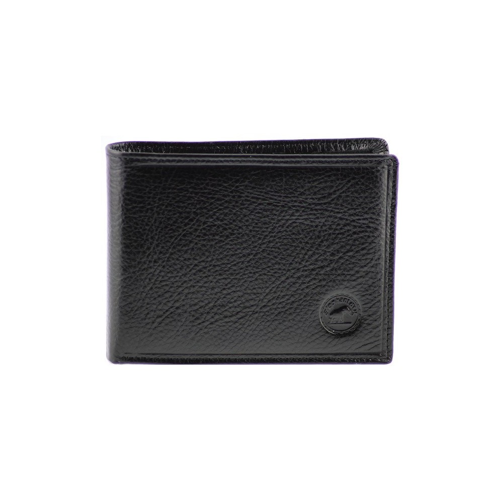 Portefeuille à l'italienne Cuir noir N1181 Porte-monnaie homme Cadeau prête à offrir ou s'offrir