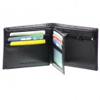 Portefeuille à l'italienne Cuir noir N1181 Porte-monnaie homme Cadeau prête à offrir ou s'offrir