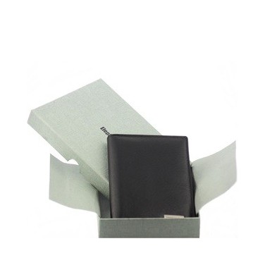 Cadeu utile Homme/Femme - Porte papiers en cuir de vachette lisse N1279 NOIR