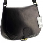 Sac à main Sac bandoulière femme Cuir noir N1295 Sac en cuir véritable