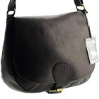 Sac à main Sac bandoulière femme Cuir noir N1295 Sac en cuir véritable