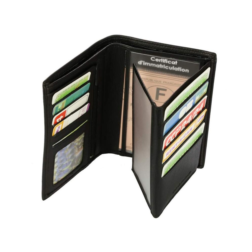 Portefeuille Homme En Cuir Noir - Bi-fold - Neuf En Boîte - Cadeau Idéal