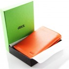 Portefeuille cuir orange FANCIL N1636 portefeuille homme/femme. classique et moderne à la fois